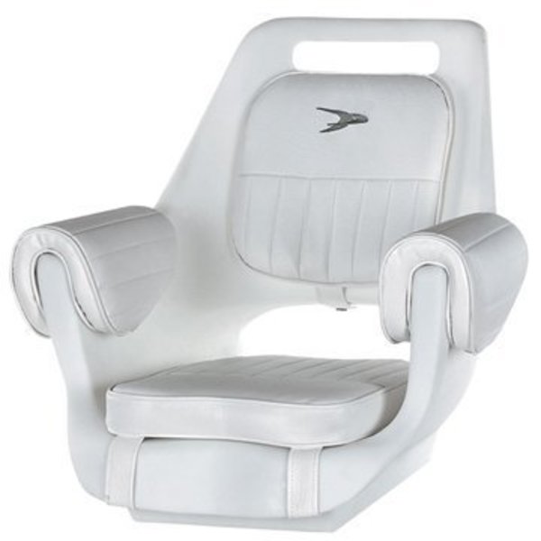 Wise Seats Seat-Pilot White W/Cush&Plate, #8WD007-3-710 8WD007-3-710